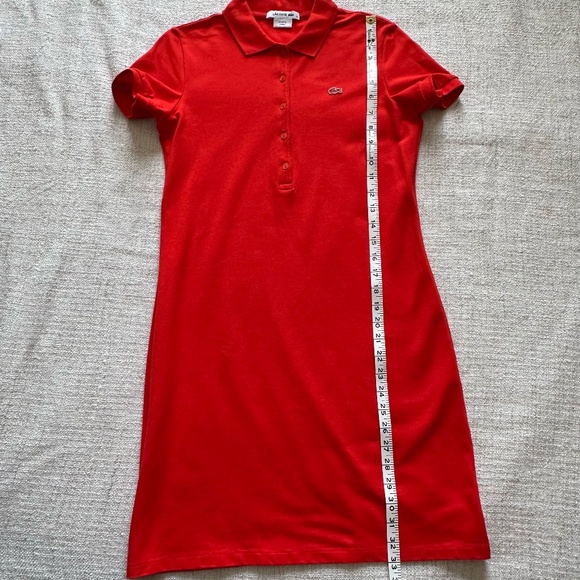 Lacoste Orange Polo Dress - Size 36 - Picture 10 of 10